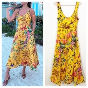 Zimmerman Tropicana Linen Midi Dress